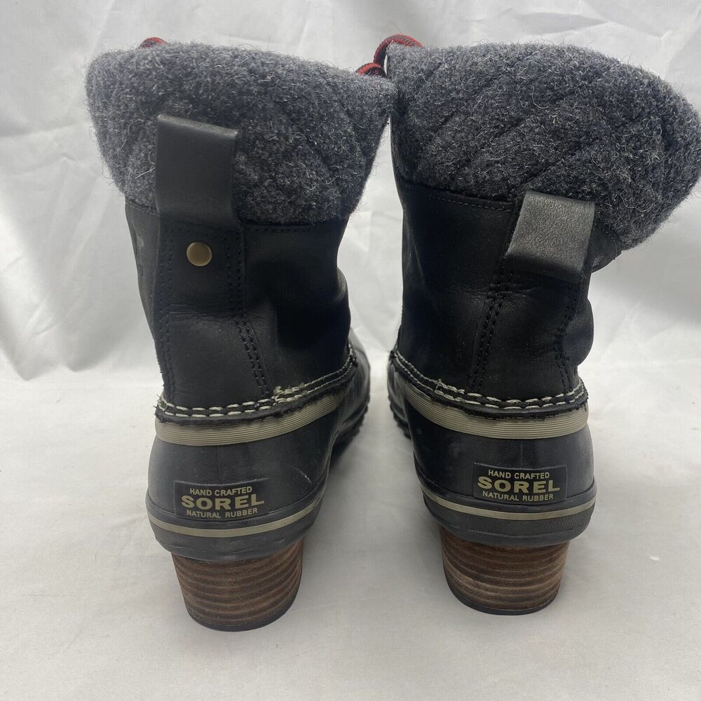 Sorel Womens Slimpack Lace II Insulated Snow Winter Boots Black NL2348-010 Sz 10 - Picture 7 of 12